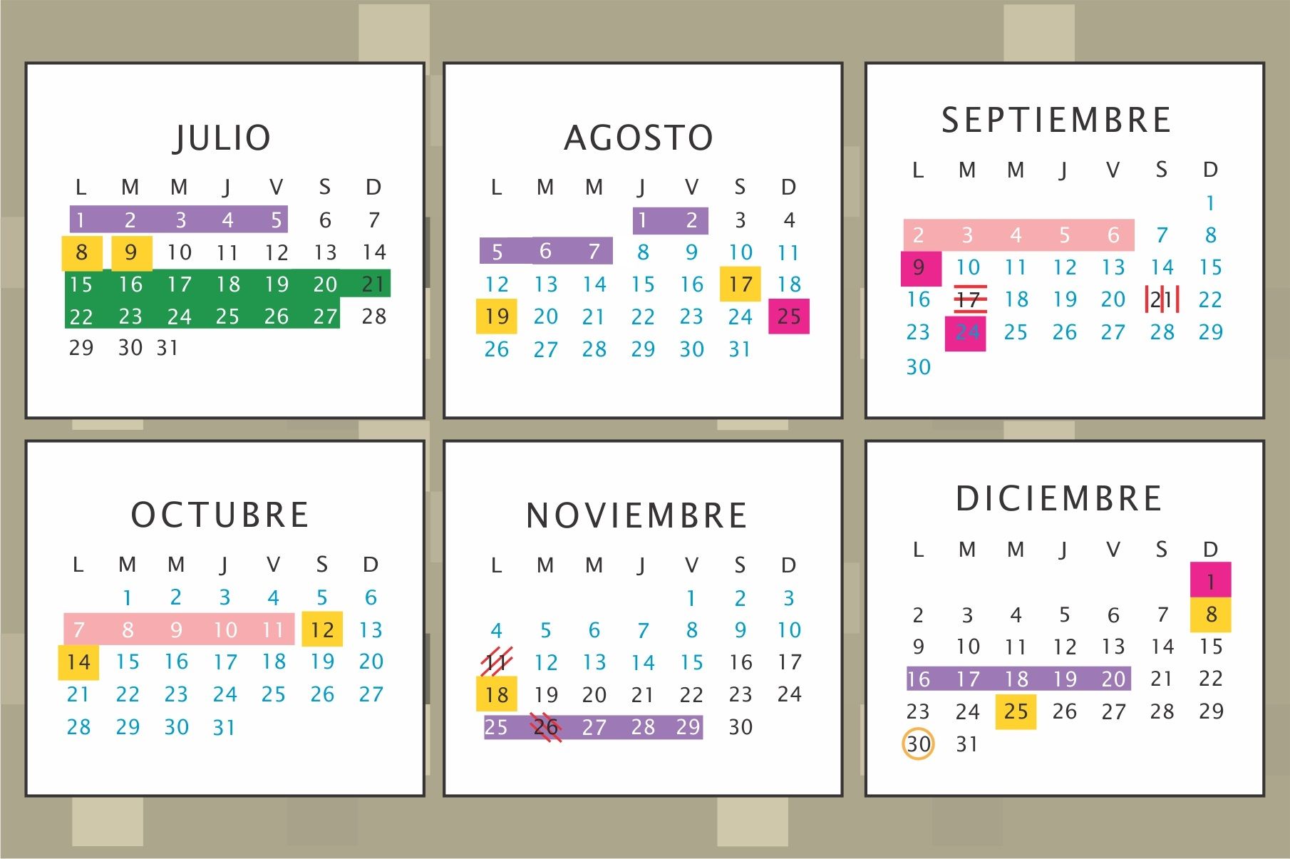 Calendario Academico 2019 Segundo Semestre Vane Unvime